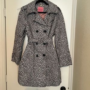 Kate Spade rain jacket. Leopard print, pink quilted lining